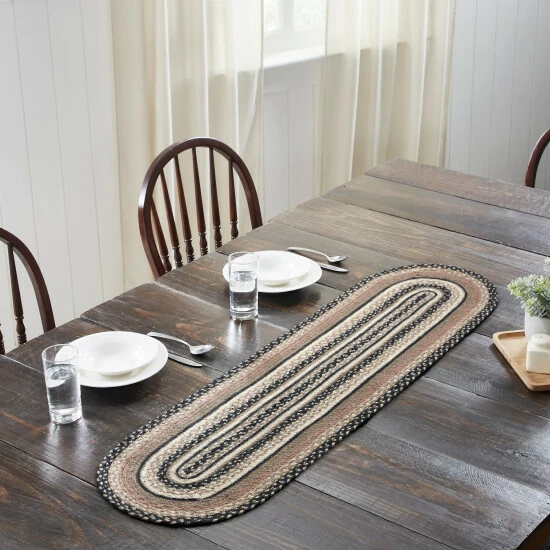 Best reviews of β€οΈ VHC Brands Sawyer Mill Charcoal Creme Jute Oval Runner 13x48 π§¨