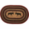 Budget 🧨 VHC Brands Cumberland Stenciled Moose Jute Rug Oval W/ Pad 20x30 - 20" X 30" Oval 💯