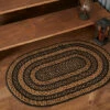New 👏 VHC Brands Farmhouse Jute Rug Oval W/ Pad 24x36 - 2' X 3' Oval 😀