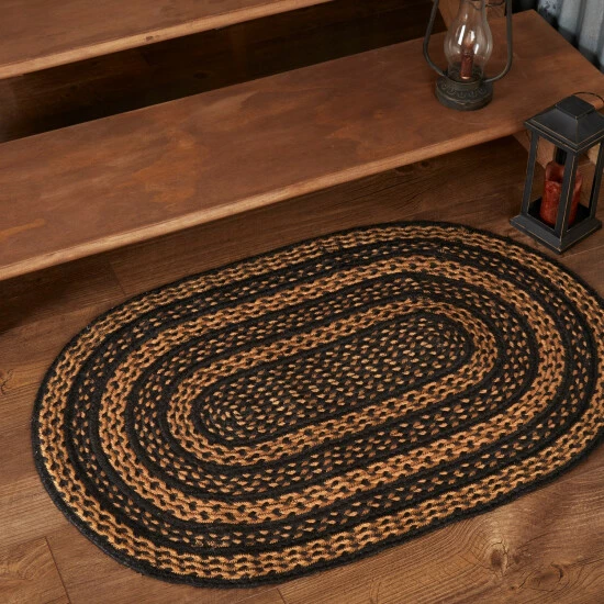 New π VHC Brands Farmhouse Jute Rug Oval W/ Pad 24x36 - 2' X 3' Oval π