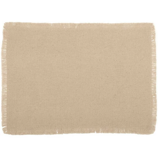 Brand new π VHC Brands Burlap Placemat Fringed Set Of 6 12x18 - Placemat 12x18 β€οΈ - Image 5