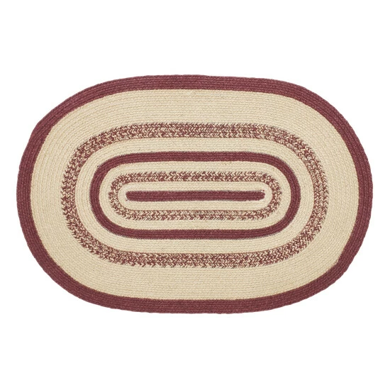 Best Pirce π VHC Brands Potomac Jute Rug Oval Stencil Stars W/ Pad 24x36 - 3'6" π - Image 2