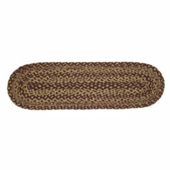Buy π₯° VHC Brands Red Primitive Flooring VHC Burgundy Tan Jute Stair Tread Jute - 8.5x27 π