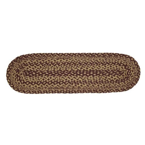 Buy π₯° VHC Brands Red Primitive Flooring VHC Burgundy Tan Jute Stair Tread Jute - 8.5x27 π