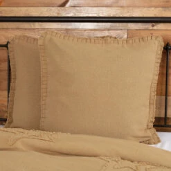 Discount 😍 VHC Brands Burlap Euro Sham With Fringed Ruffle 🤩