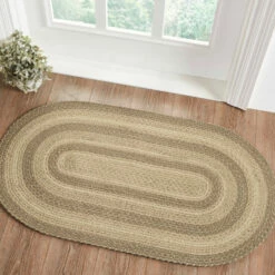 Wholesale ⭐ VHC Brands Cobblestone Jute Rug Oval W/ Pad 27x48 - 27" X 48" Oval 😍