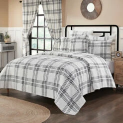 New π VHC Brands Black Plaid King Coverlet 97x110 π₯