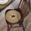 Outlet ⌛ VHC Brands Kettle Grove Jute Chair Pad Applique Star 15 Inch Diameter ⭐