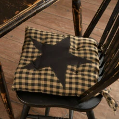 Cheap 👏 VHC Brands Black Star Chair Pad 😉