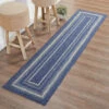 Hot Sale 👏 VHC Brands Great Falls Blue Jute Rug/Runner Rect W/ Pad 24x96 - 3'6" ⭐