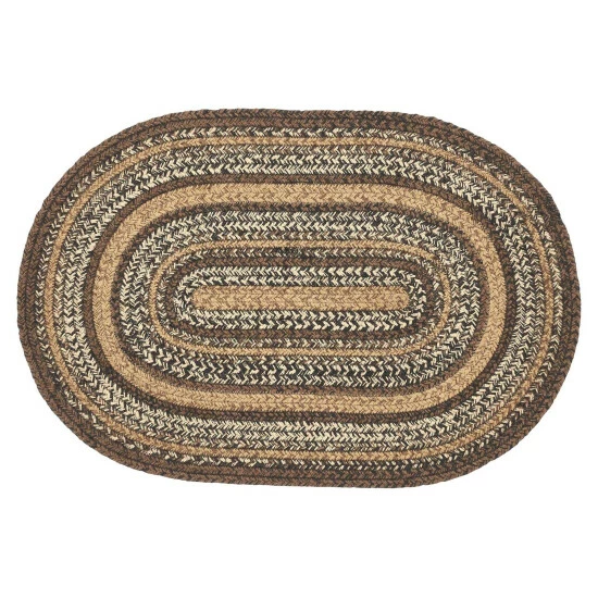 Best Sale π VHC Brands Espresso Jute Rug Oval W/ Pad 20x30 - 20" X 30" Oval π₯ - Image 2