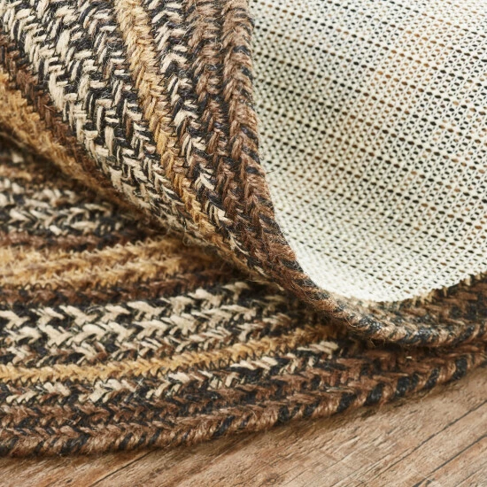 Best Sale π VHC Brands Espresso Jute Rug Oval W/ Pad 20x30 - 20" X 30" Oval π₯ - Image 3