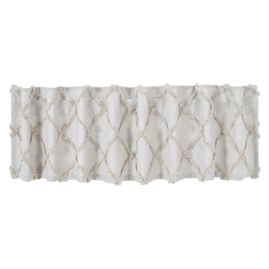 Best reviews of ⨠VHC Brands Frayed Lattice Oatmeal Valance 16x72 - M 𧨠- Image 2