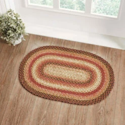 Best Sale π VHC Brands Ginger Spice Jute Rug Oval W/ Pad 20x30 - 20" X 30" Oval π