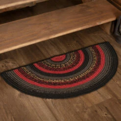 Coupon 💯 VHC Brands Cumberland Jute Rug Half Circle W/ Pad 16.5x33 - 16.5" X 33" Half Circle ⌛