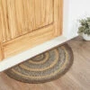 Discount 🎁 VHC Brands Espresso Jute Rug Half Circle W/ Pad 16.5x33 😉
