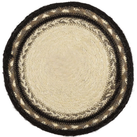 Discount π VHC Brands Sawyer Mill Charcoal Cow Jute Trivet 8 - Trivet 8 β€οΈ - Image 3