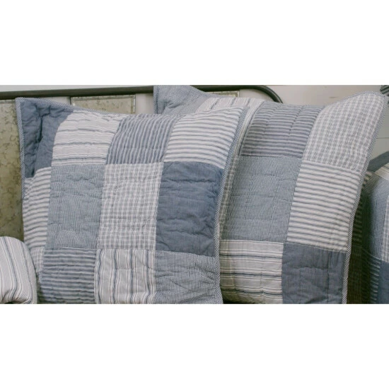 Discount 𧨠VHC Brands Sawyer Mill Blue Quilted Euro Sham π - Image 2