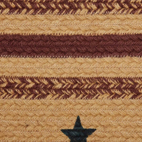 Budget π VHC Brands Potomac Jute Rug Oval Stencil Stars W/ Pad 36x60 - 3' X 5' Oval π - Image 3