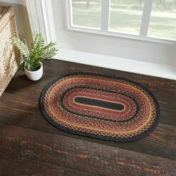 Outlet ✨ VHC Brands Heritage Farms Jute Rug Oval W/ Pad 20x30 - 3'6" 👍