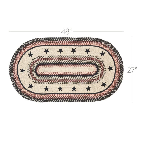 Buy π€© VHC Brands Colonial Star Jute Rug Oval W/ Pad 27x48 - 27" X 48" Oval π - Image 4