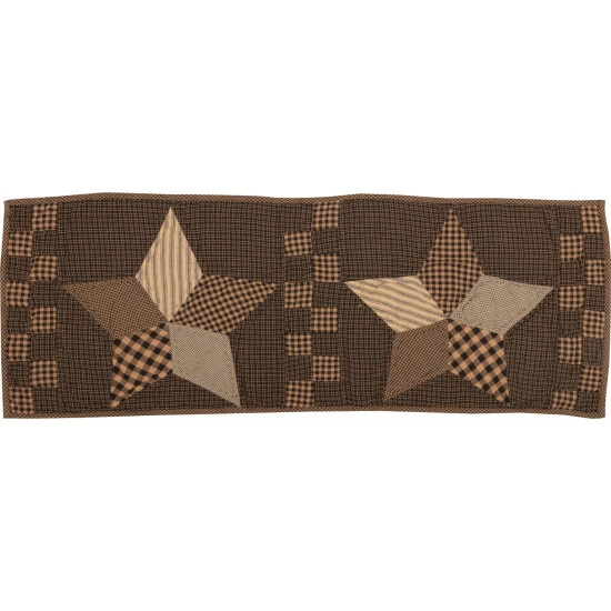 Wholesale π₯° VHC Brands Farmhouse Star Quilted Runner Charcoal/dark Tan/creme β - Image 4