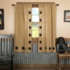 Best reviews of 🛒 VHC Brands Burlap With Stencil Stars Short Panel Set - Short Panel 63x36 Natural/country Black ✔️