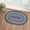 Discount ⌛ VHC Brands Great Falls Blue Jute Rug Oval W/ Pad 20x30 - 20x30 ✨