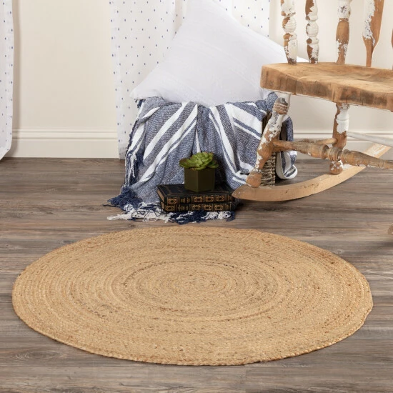 Top 10 π₯° VHC Brands Harlow Jute Rug W/ Pad 3ft Round - 3' Round π - Image 2