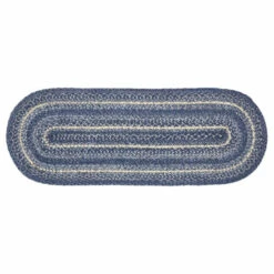 Best Pirce 🥰 VHC Brands Great Falls Blue Jute Oval Runner 13x36 ❤️