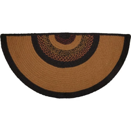 Wholesale π VHC Brands Heritage Farms Star Jute Rug Half Circle W/ Pad 16.5x33 - 16.5" X 33" β - Image 2