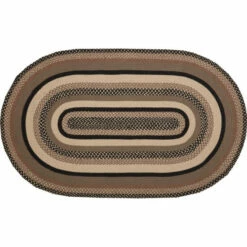 Flash Sale 🛒 VHC Brands Sawyer Mill Charcoal Jute Rug Oval W/ Pad 36x60 🧨