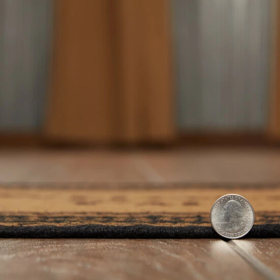 New π VHC Brands Farmhouse Jute Rug Oval Stencil Stars Welcome W/ Pad 20x30 - 20" X 30" π― - Image 3