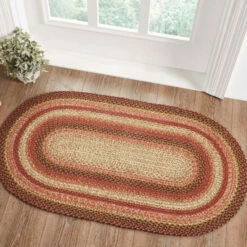 Discount 😍 VHC Brands Ginger Spice Jute Rug Oval W/ Pad 27x48 - 27" X 48" Oval 🛒