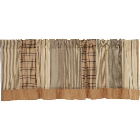 Promo π VHC Brands Sawyer Mill Patchwork Valance Country Red/dark Tan/dark Creme β - Image 5