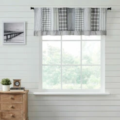 Best deal ⭐ VHC Brands Sawyer Mill Black Patchwork Valance 19x60 - M 😉
