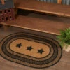Cheap 😀 VHC Brands Farmhouse Jute Rug Oval Stencil Stars W/ Pad 24x36 - 2' X 3' Oval 👍