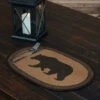 Best Pirce 🎁 VHC Brands Wyatt Stenciled Bear Jute Placemat Oval Set Of 6 12x18 - Placemat 12x18 💯