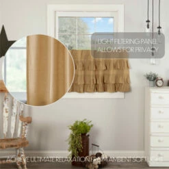 Coupon 👍 VHC Brands Simple Life Flax Ruffled Tier Set Of 2 Light Creme 🌟
