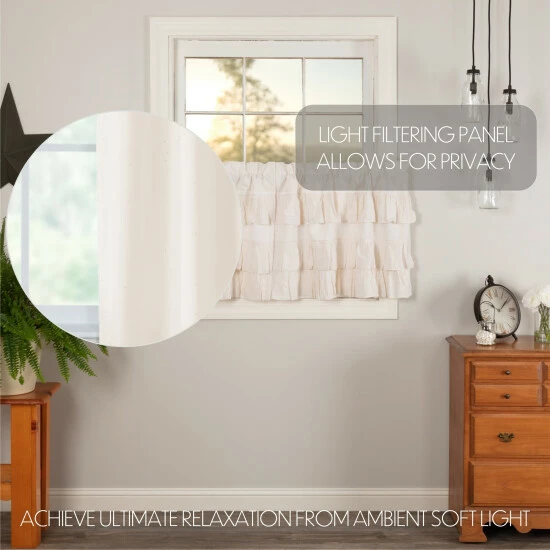 Coupon π VHC Brands Simple Life Flax Ruffled Tier Set Of 2 Light Creme π - Image 2