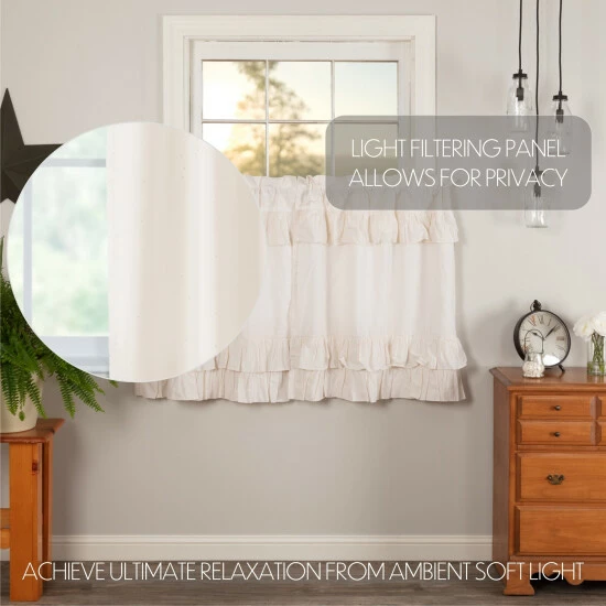 Coupon π VHC Brands Simple Life Flax Ruffled Tier Set Of 2 Light Creme π - Image 3