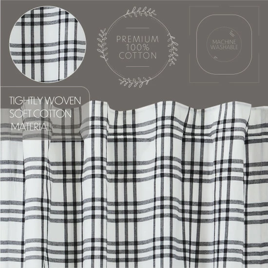 Best Pirce π₯ VHC Brands Sawyer Mill Black Plaid Panel Set Of 2 84x40 βοΈ - Image 4