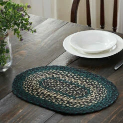 Hot Sale ⌛ VHC Brands Pine Grove Jute Oval Placemat 10x15 🔔