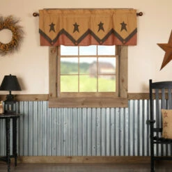 Brand new π VHC Brands Stratton Primitive Star Valance Layered π