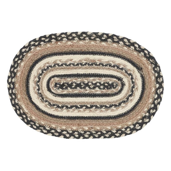 Brand new π VHC Brands Sawyer Mill Charcoal Creme Jute Oval Placemat 10x15 π₯° - Image 2