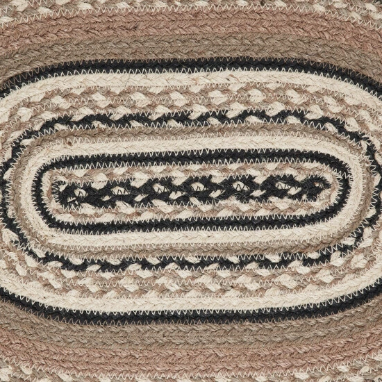 Brand new π VHC Brands Sawyer Mill Charcoal Creme Jute Oval Placemat 10x15 π₯° - Image 3