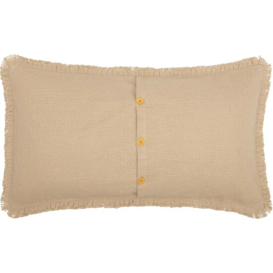 Cheap π VHC Brands Burlap Vintage King Sham W/ Fringed Ruffle 21x37 π - Image 2