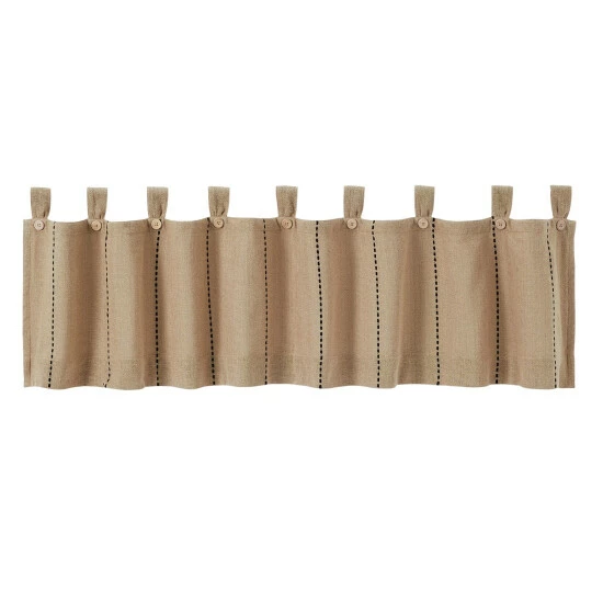 Cheap π VHC Brands Stitched Burlap Natural Valance 16x72 - M β - Image 2