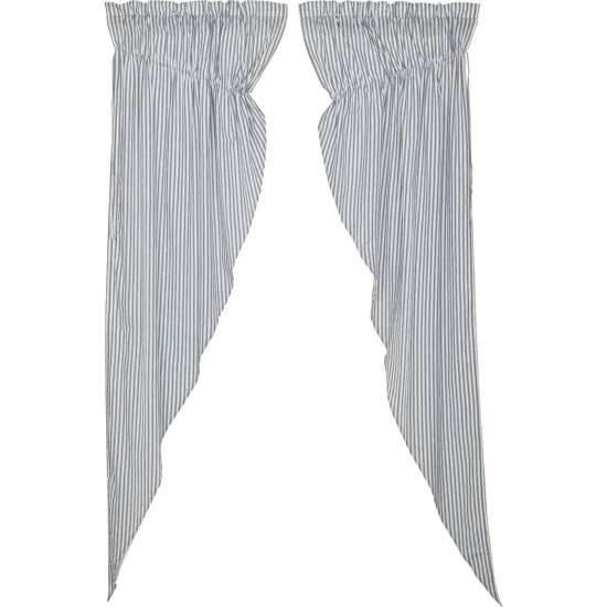 Budget π VHC Brands Sawyer Mill Ticking Stripe Long Prairie Panel Set - Prairie Panel 84x36 - Prairie Panel 84x36 Country Red/dark Tan βοΈ - Image 6