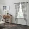 New 🥰 VHC Brands Sawyer Mill Black Plaid Prairie Long Panel Set Of 2 84x36x18 🛒